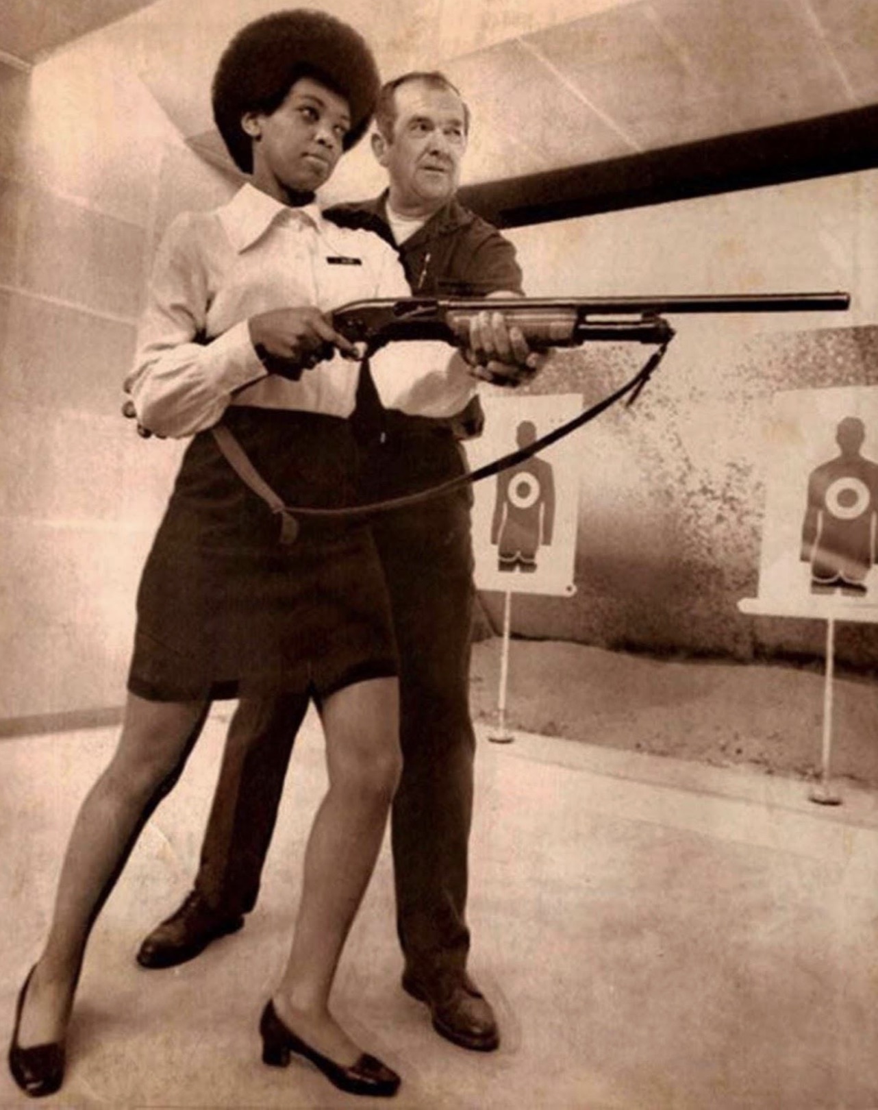 Saundra Brown, the first black woman on the Oakland, CA Police Force. 1970. 